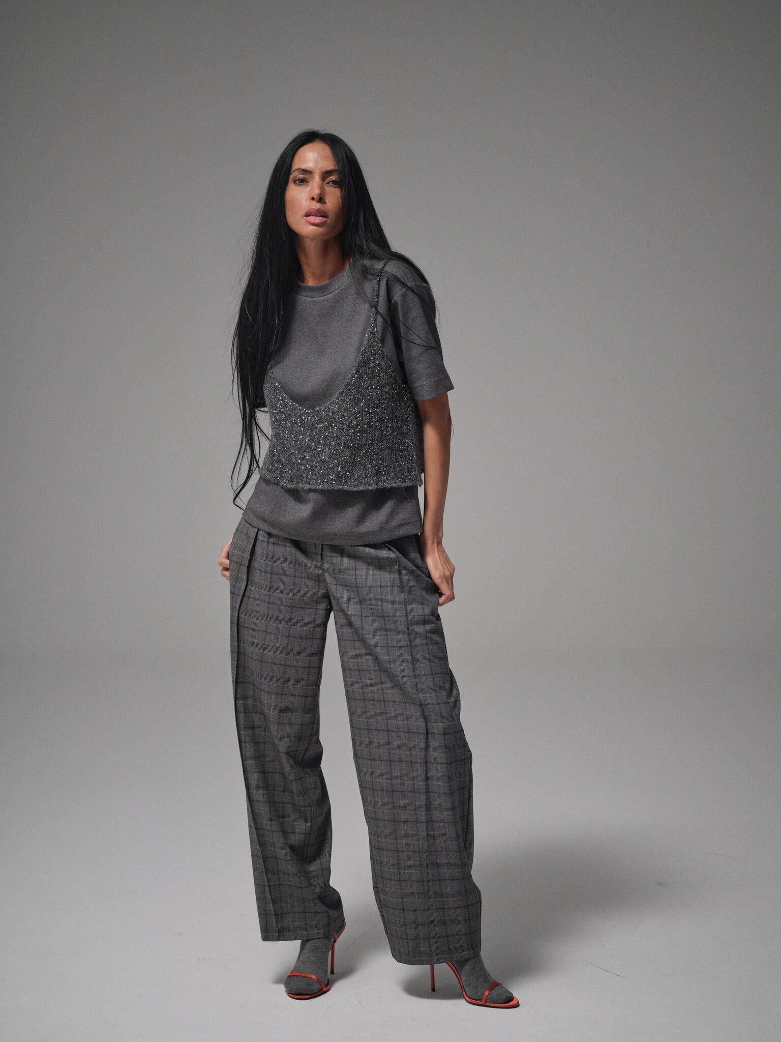 Modelshot / Grey Melange / Detail